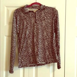 Leopard long sleeve fitness shirt